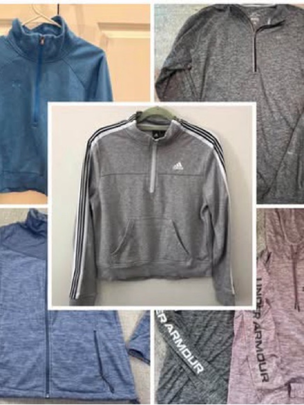 Women’s sweatshirts tops lot, size small and medium under armour, Nike, new bala